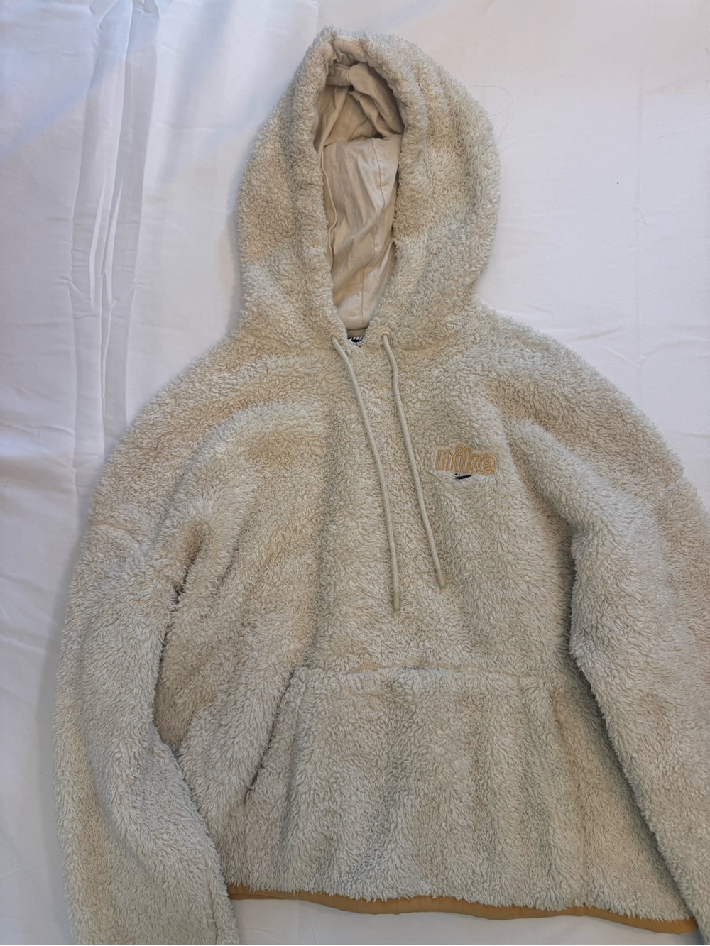 Nike Cream Sherpa Hooded Sweatshirt